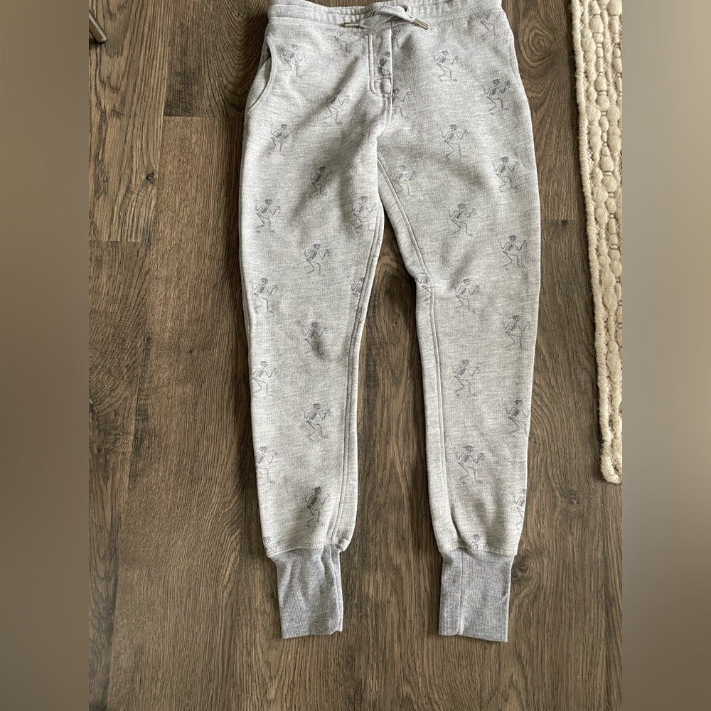 Skeleton sweatpants with tie at waist